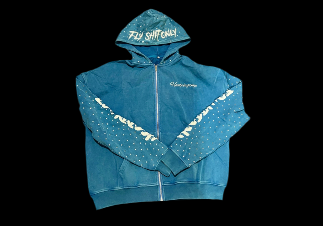 Hoodplugz rhinestone hoodie